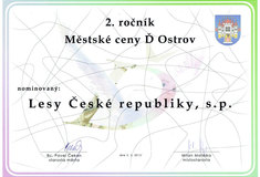 Město Ostrov nad Ohří nominovalo Lesy ČR na udělení respektované „Ceny D“