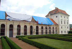 Oprava střechy zámku v Židlochovicích